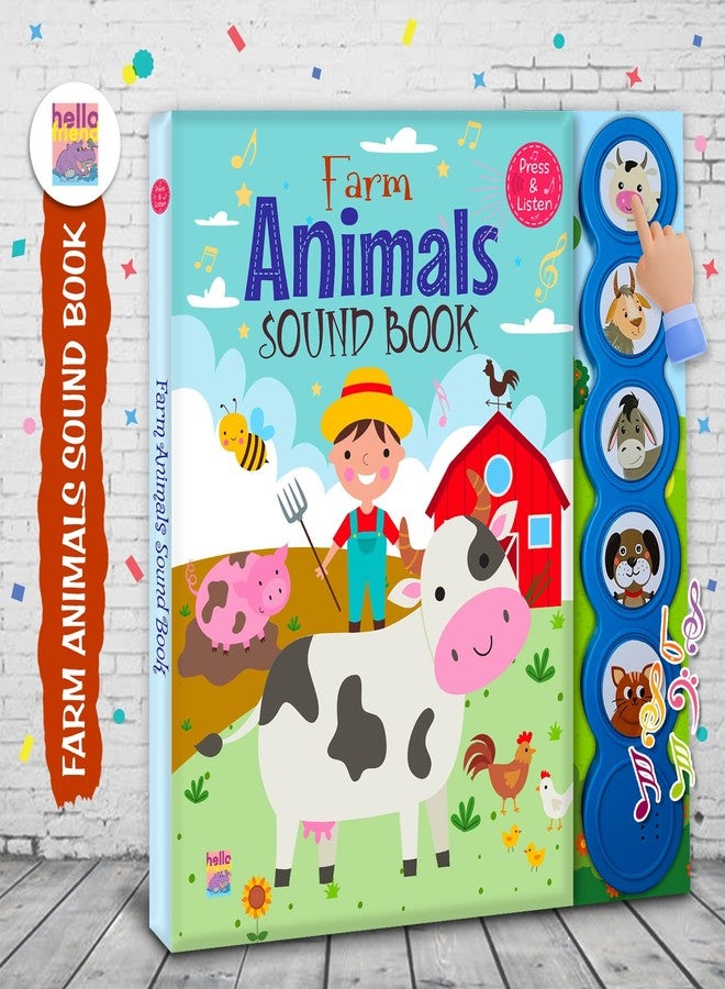 BRIJBASI Baby Farm Animals Sound Book | Interactive Board Book with Realistic Animal Sounds | Fun Learning Sound Book for Toddlers and Kids - Image 4